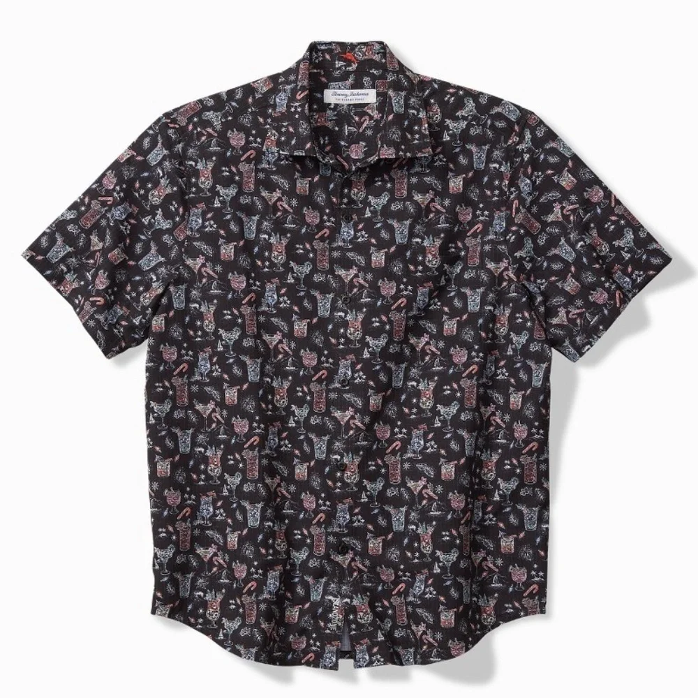 Tommy Bahama Men's Bahama Coast Boozy Nights IslandZone Shirt Small NWT